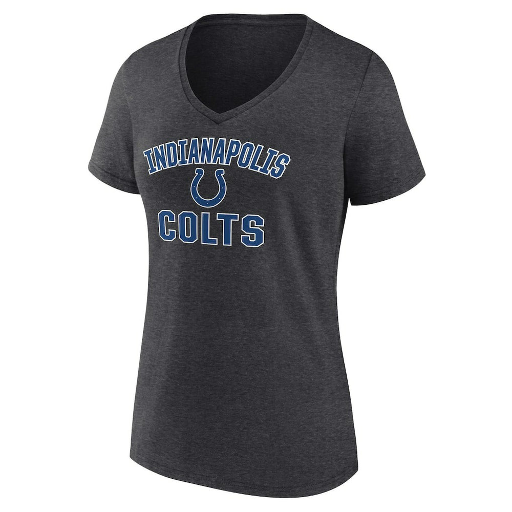 Indianapolis Colts Women's Victory Arch Team V-Neck T-Shirt Charcoal | NFL