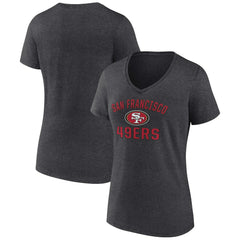 San Francisco 49ers Women's Victory Arch Team V-Neck T-Shirt Charcoal | NFL