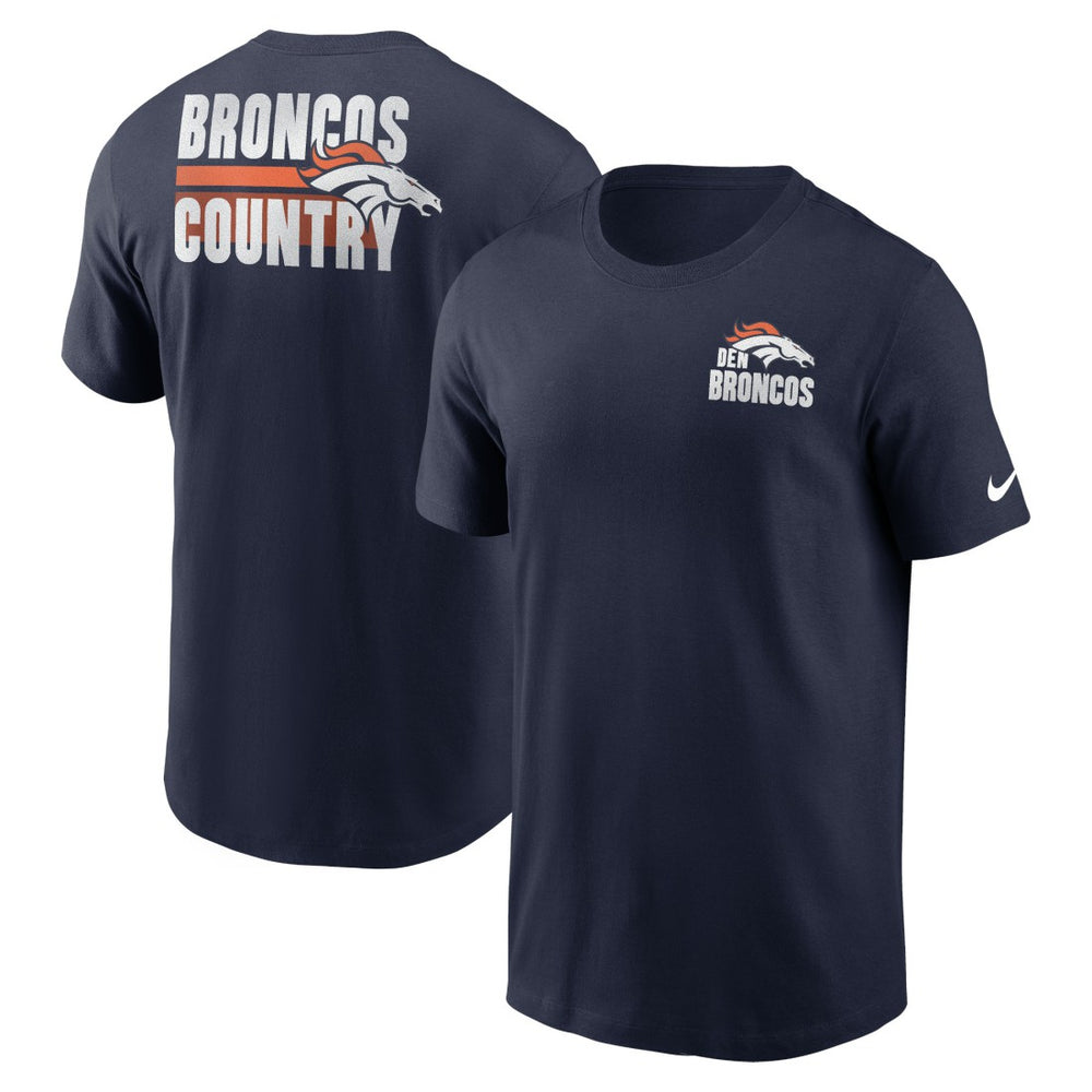 Denver Broncos Blitz Essential T-Shirt Navy | Nike for Sale