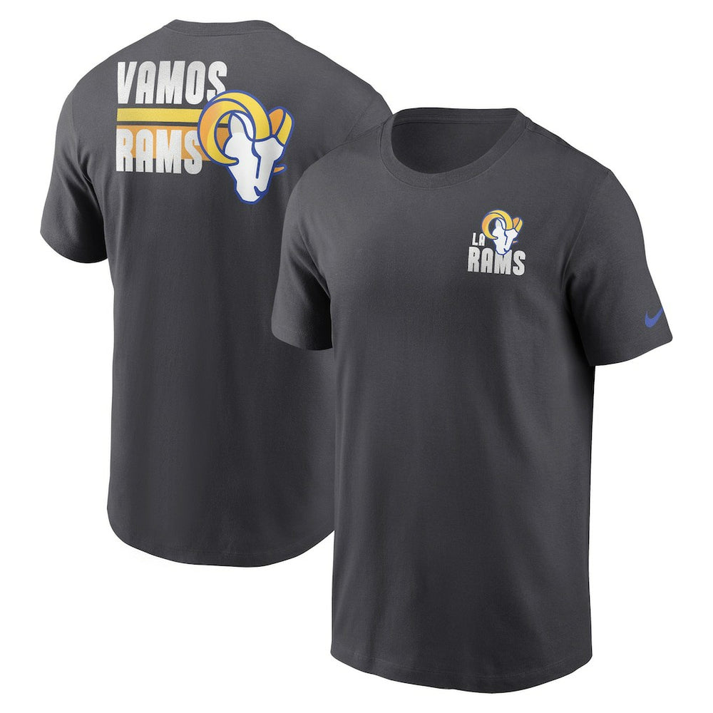 Los Angeles Rams Blitz Essential T-Shirt Anthracite | Nike for Sale