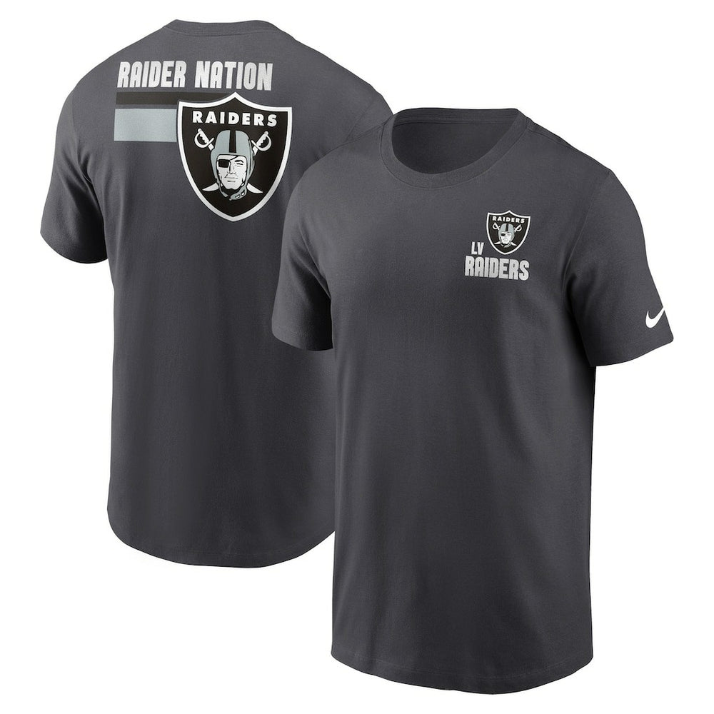 Las Vegas Raiders Blitz Essential T-Shirt Anthracite | Nike for Sale