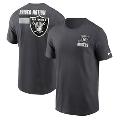 Las Vegas Raiders Blitz Essential T-Shirt Anthracite | Nike for Sale