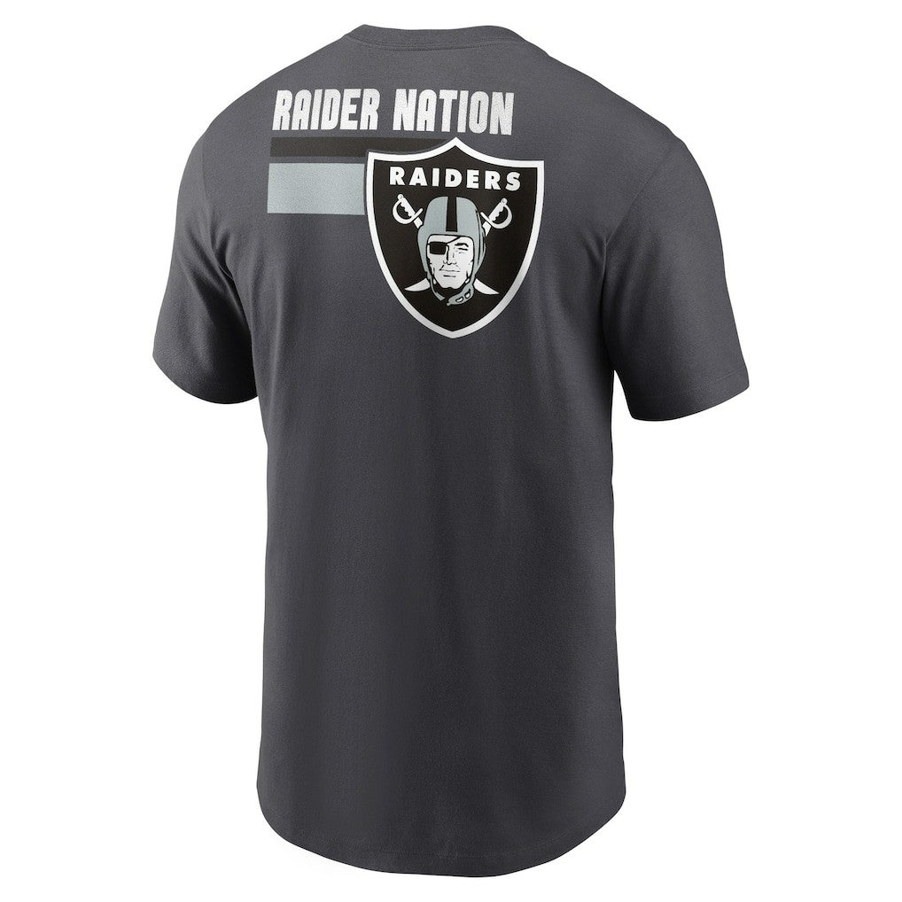 Las Vegas Raiders Blitz Essential T-Shirt Anthracite | Nike for Sale