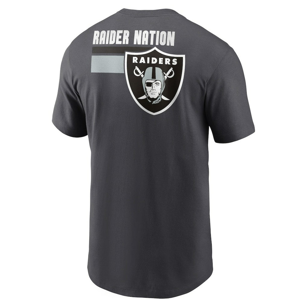 Las Vegas Raiders Blitz Essential T-Shirt Anthracite | Nike for Sale