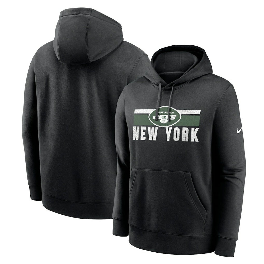 New York Jets Club Fleece Pullover Hoodie Black | Nike for Sale