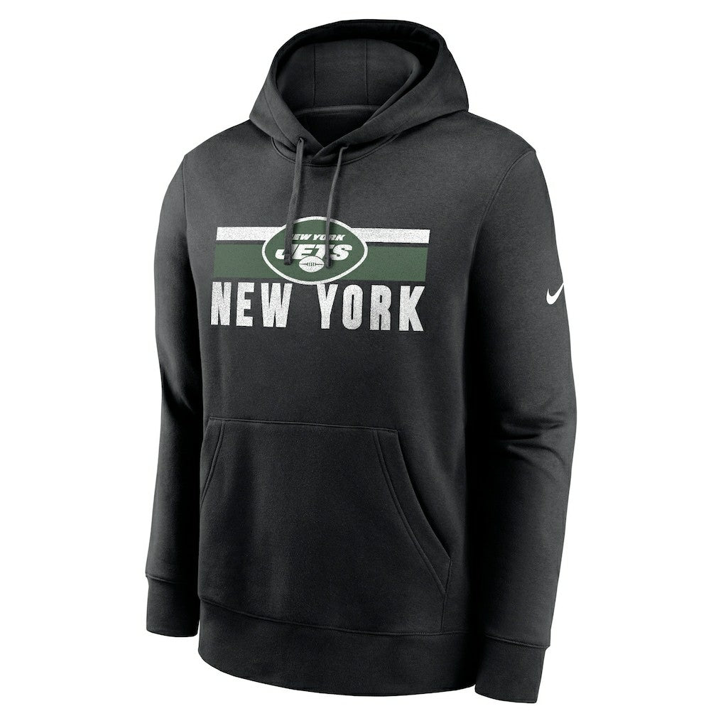 New York Jets Club Fleece Pullover Hoodie Black | Nike for Sale