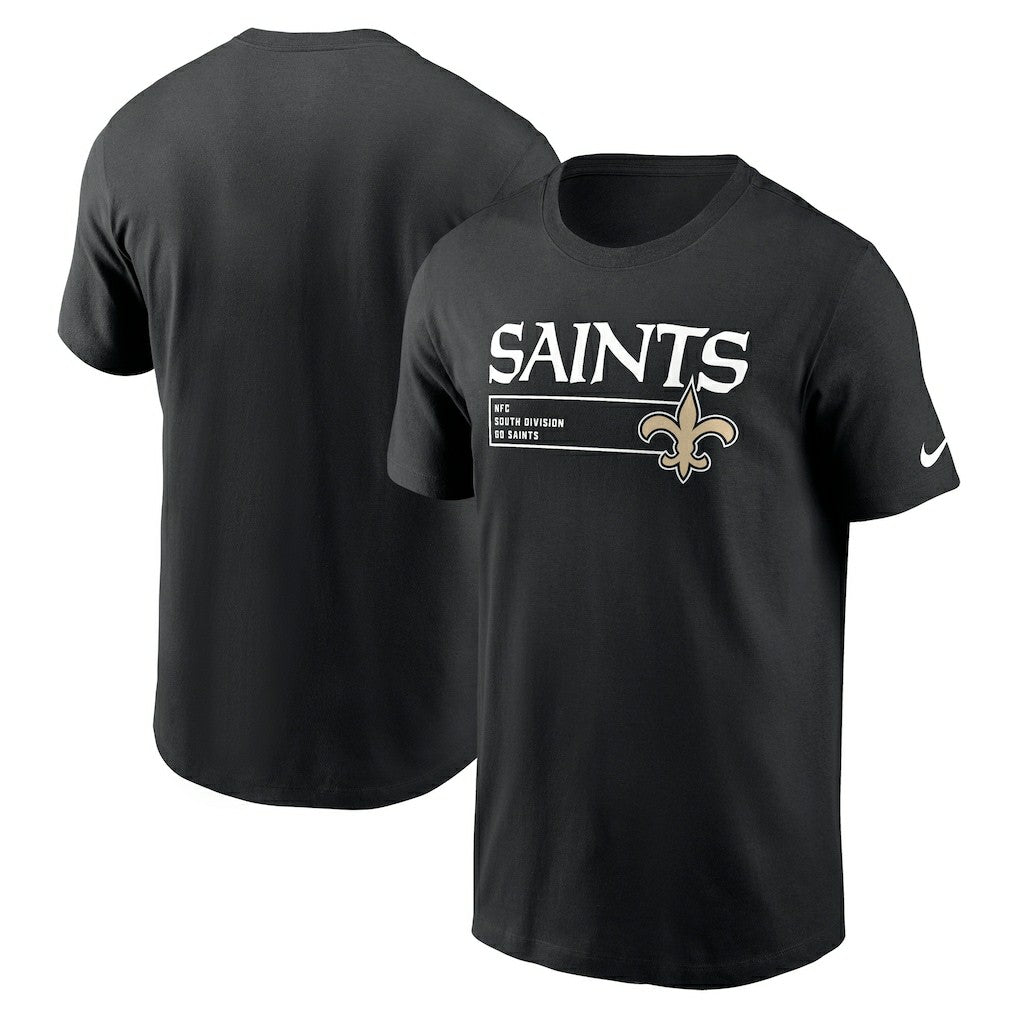 New Orleans Saints Division Essential T-Shirt Black | Nike for Sale