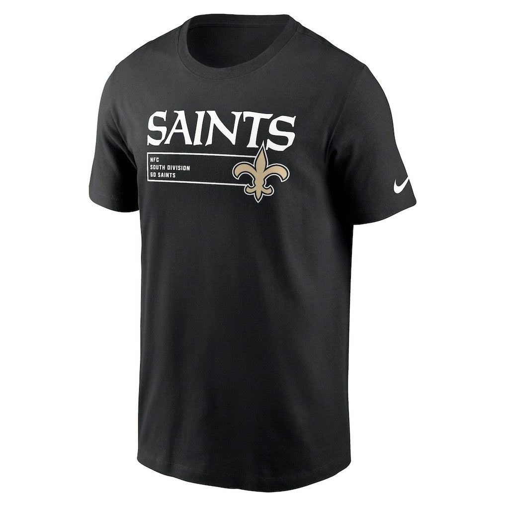 New Orleans Saints Division Essential T-Shirt Black | Nike for Sale