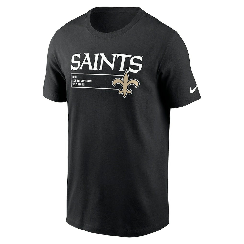New Orleans Saints Division Essential T-Shirt Black | Nike for Sale