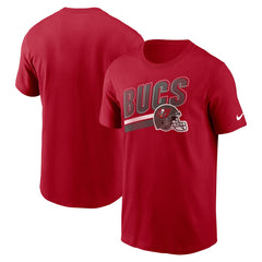 Tampa Bay Buccaneers Essential Blitz Lockup T-Shirt Red | Nike for Sale