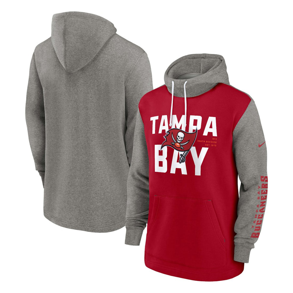 Tampa Bay Buccaneers Fashion Color Block Pullover Hoodie Red | Nike for Sale