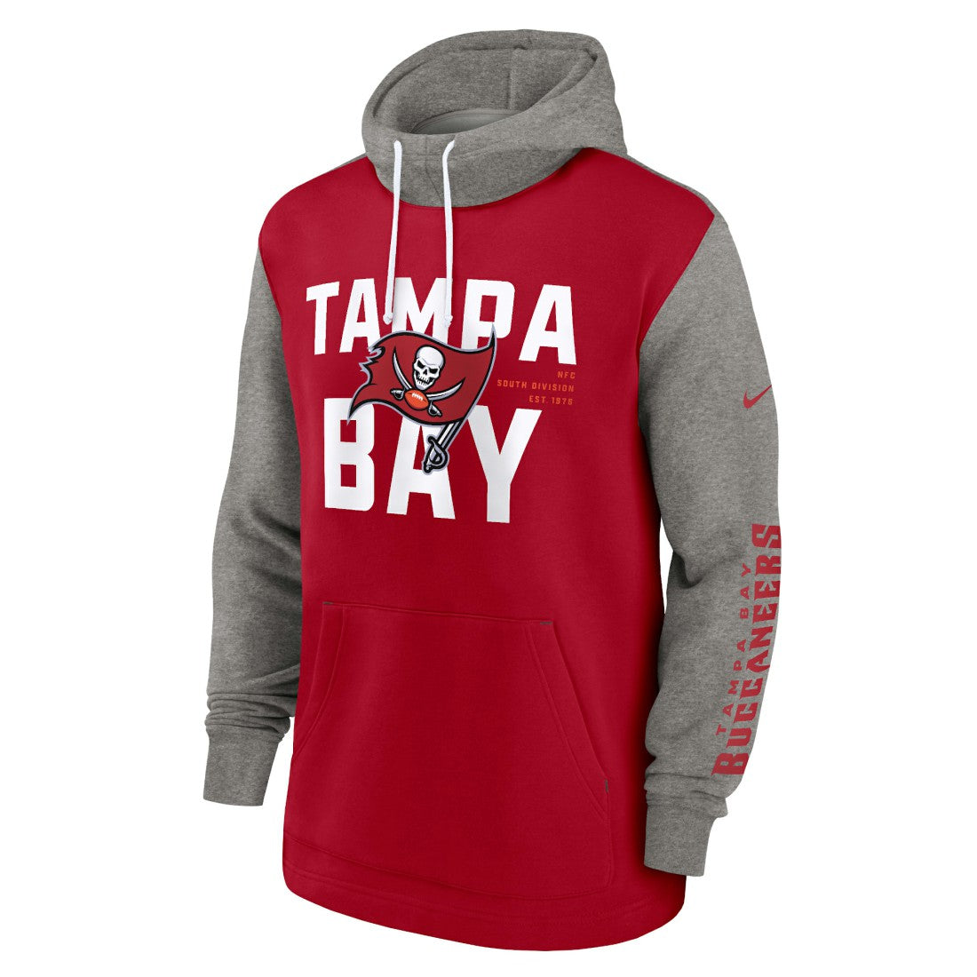 Tampa Bay Buccaneers Fashion Color Block Pullover Hoodie Red | Nike for Sale