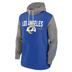 Los Angeles Rams Fashion Color Block Pullover Hoodie Royal | Nike for Sale