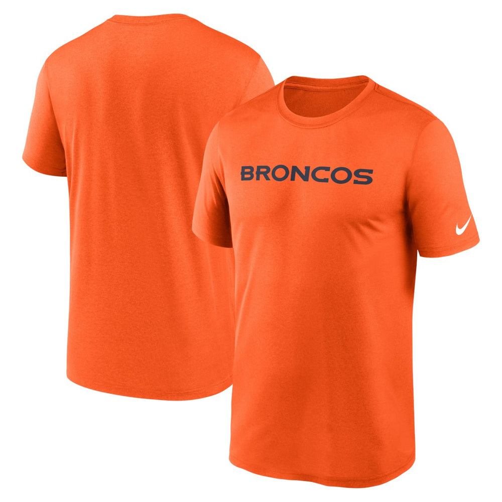 Denver Broncos Legend Wordmark Performance T-Shirt Orange | Nike for Sale