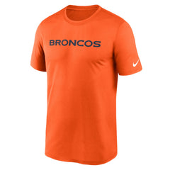 Denver Broncos Legend Wordmark Performance T-Shirt Orange | Nike for Sale