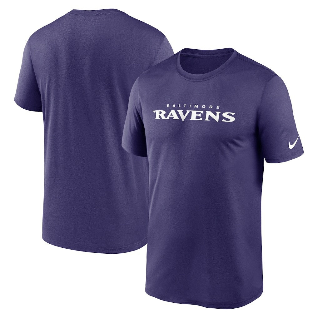 Baltimore Ravens Legend Wordmark Performance T-Shirt Purple | Nike for Sale