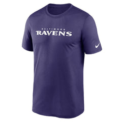 Baltimore Ravens Legend Wordmark Performance T-Shirt Purple | Nike for Sale