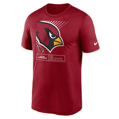 Arizona Cardinals Legend Yard Lines Performance T-Shirt Cardinal | Nike for Sale