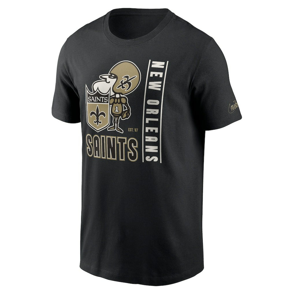 New Orleans Saints Lockup Essential T-Shirt Black | Nike for Sale