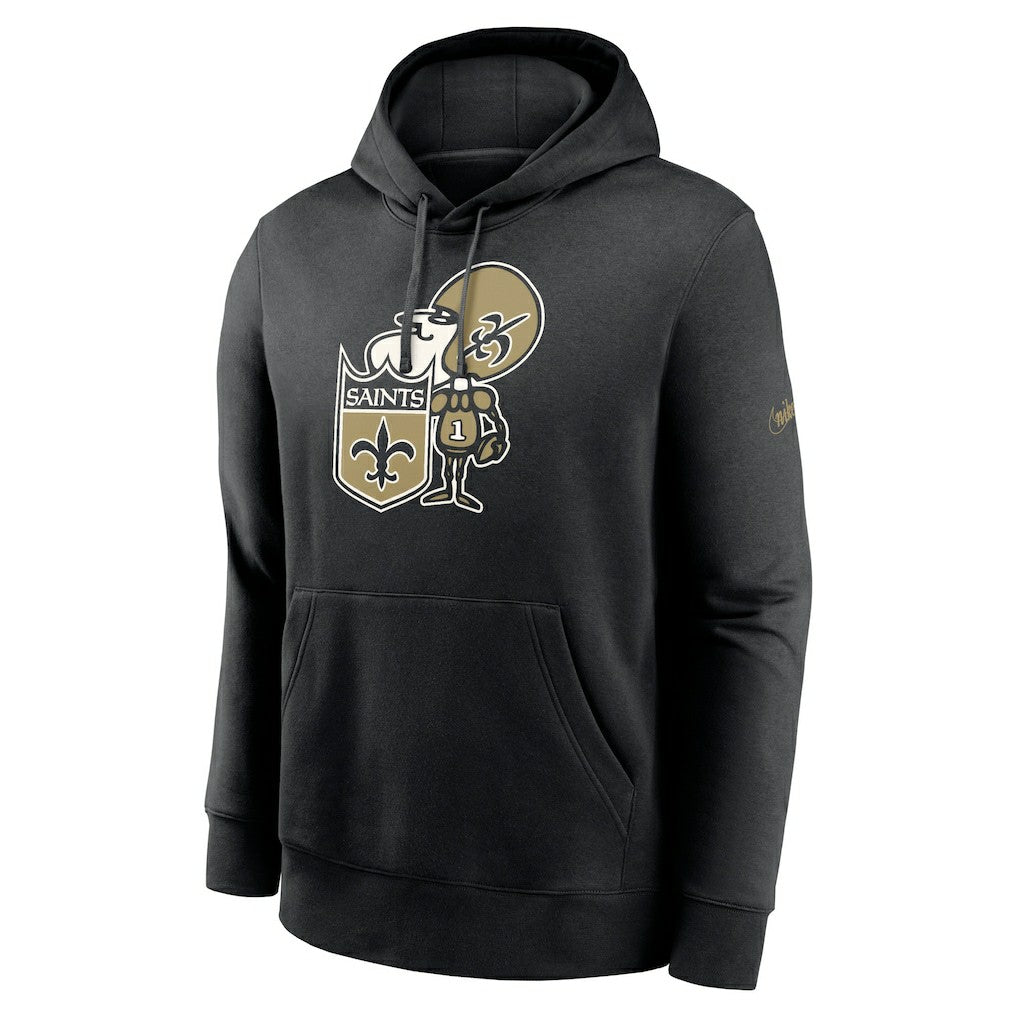 New Orleans Saints Rewind Club Pullover Hoodie Black | Nike for Sale