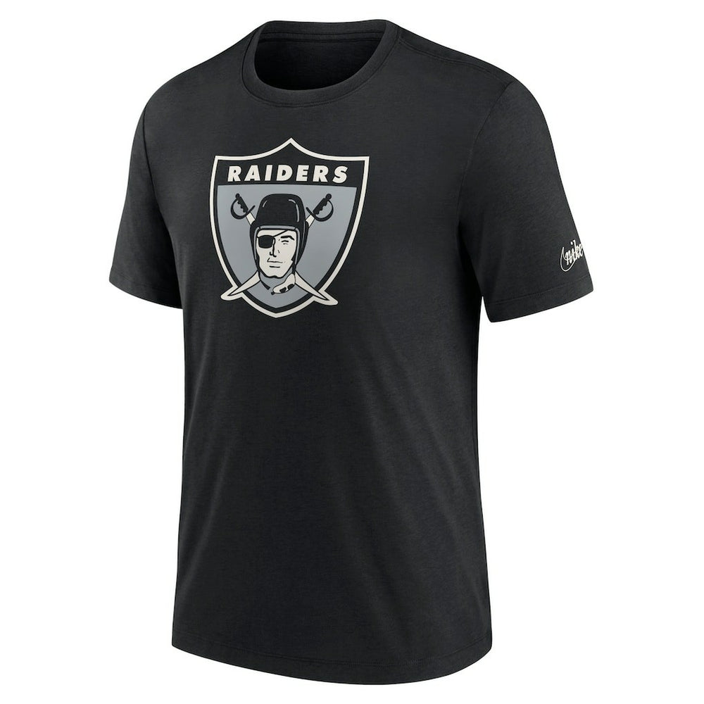 Las Vegas Raiders Rewind Logo Tri-Blend T-Shirt Black | Nike for Sale