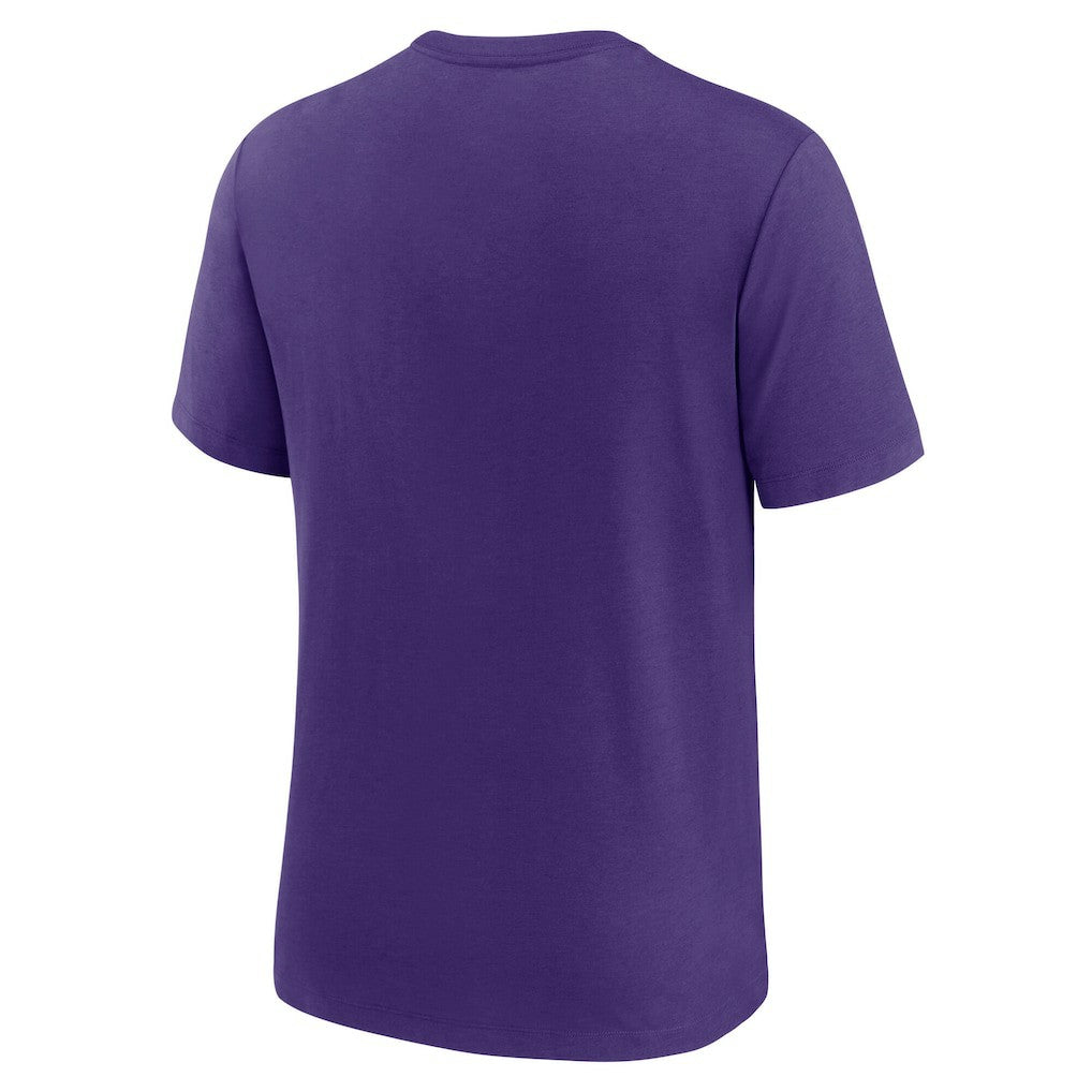 Minnesota Vikings Rewind Logo Tri-Blend T-Shirt Purple | Nike for Sale