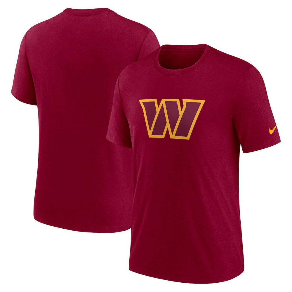 Washington Commanders Rewind Logo Tri-Blend T-Shirt Burgundy | Nike for Sale