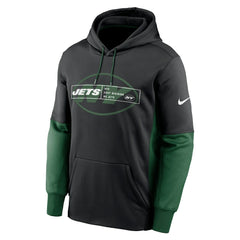 New York Jets Color Block Fleece Performance Pullover Hoodie Black | Nike for Sale
