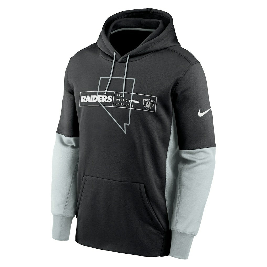 Las Vegas Raiders Color Block Fleece Performance Pullover Hoodie Black | Nike for Sale