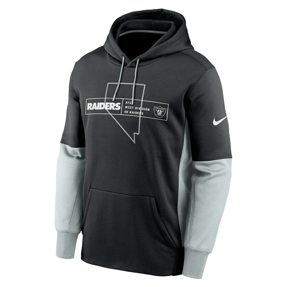 Las Vegas Raiders Color Block Fleece Performance Pullover Hoodie Black | Nike for Sale