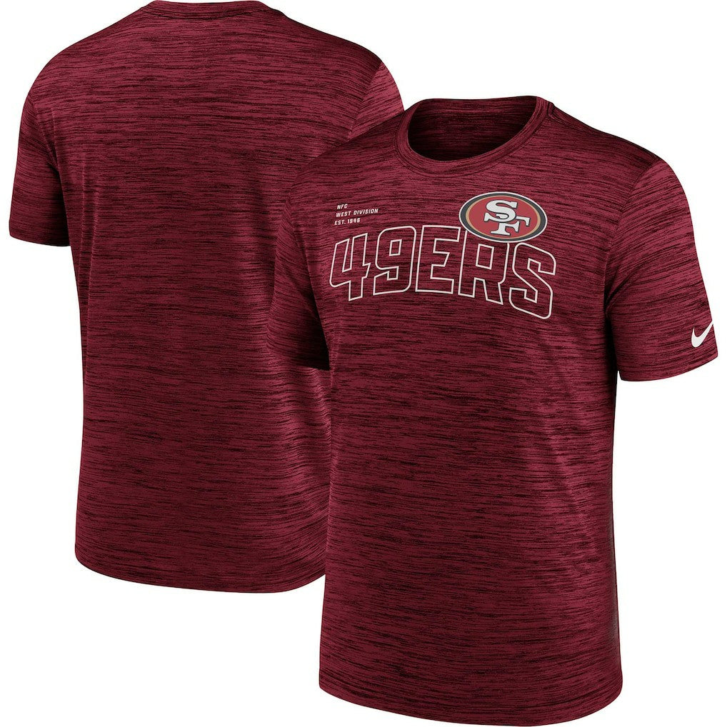 San Francisco 49ers Velocity Arch Performance T-Shirt Scarlet | Nike for Sale