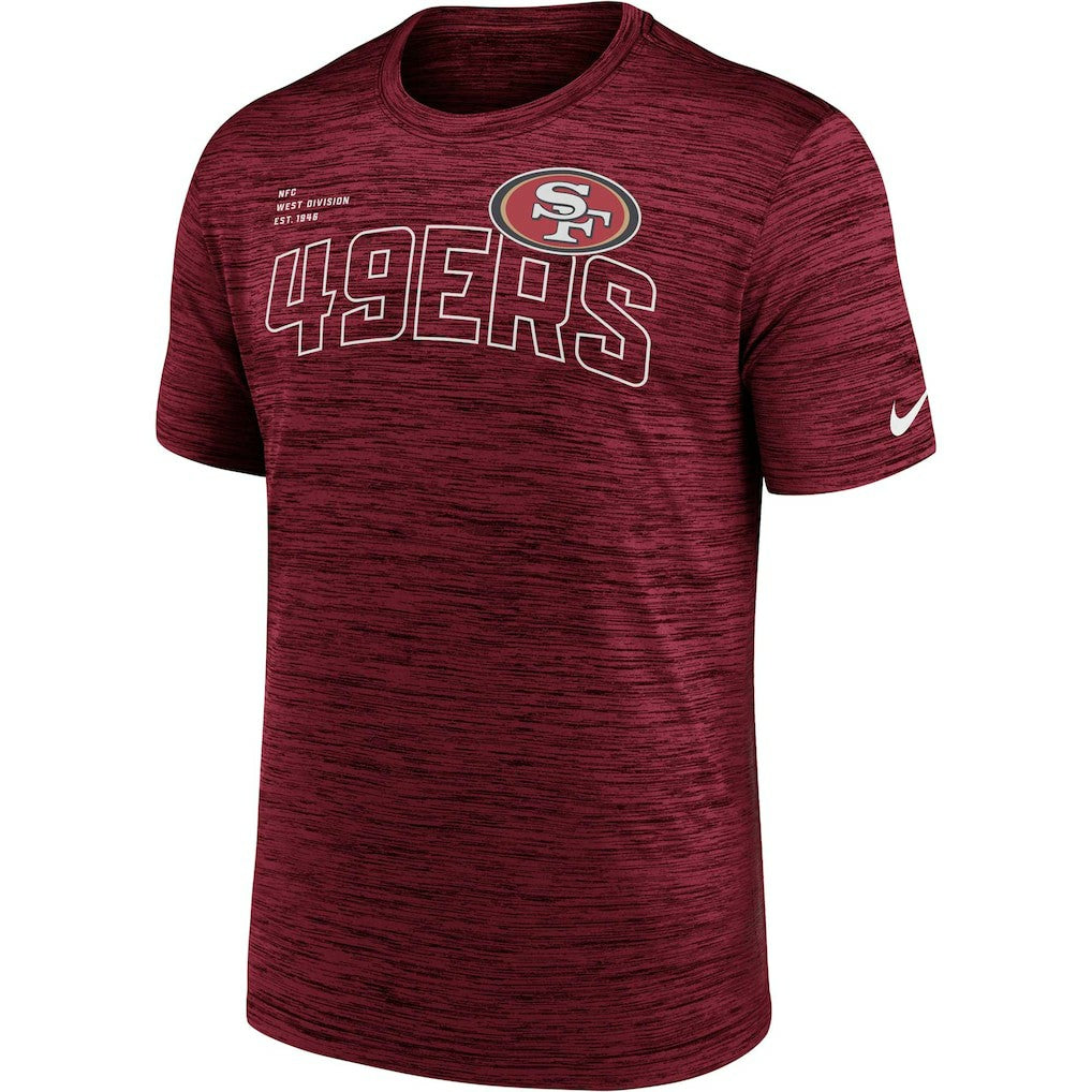 San Francisco 49ers Velocity Arch Performance T-Shirt Scarlet | Nike for Sale