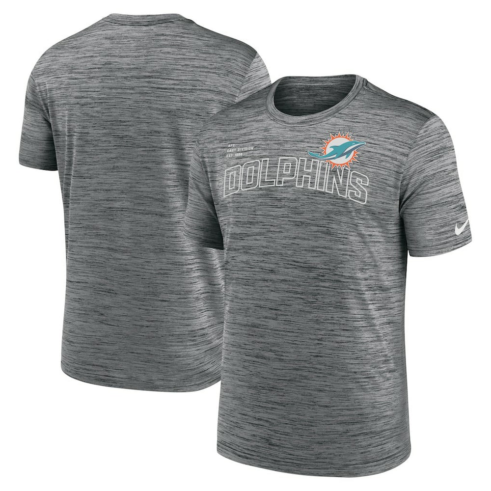 Miami Dolphins Velocity Arch Performance T-Shirt Anthracite | Nike for Sale