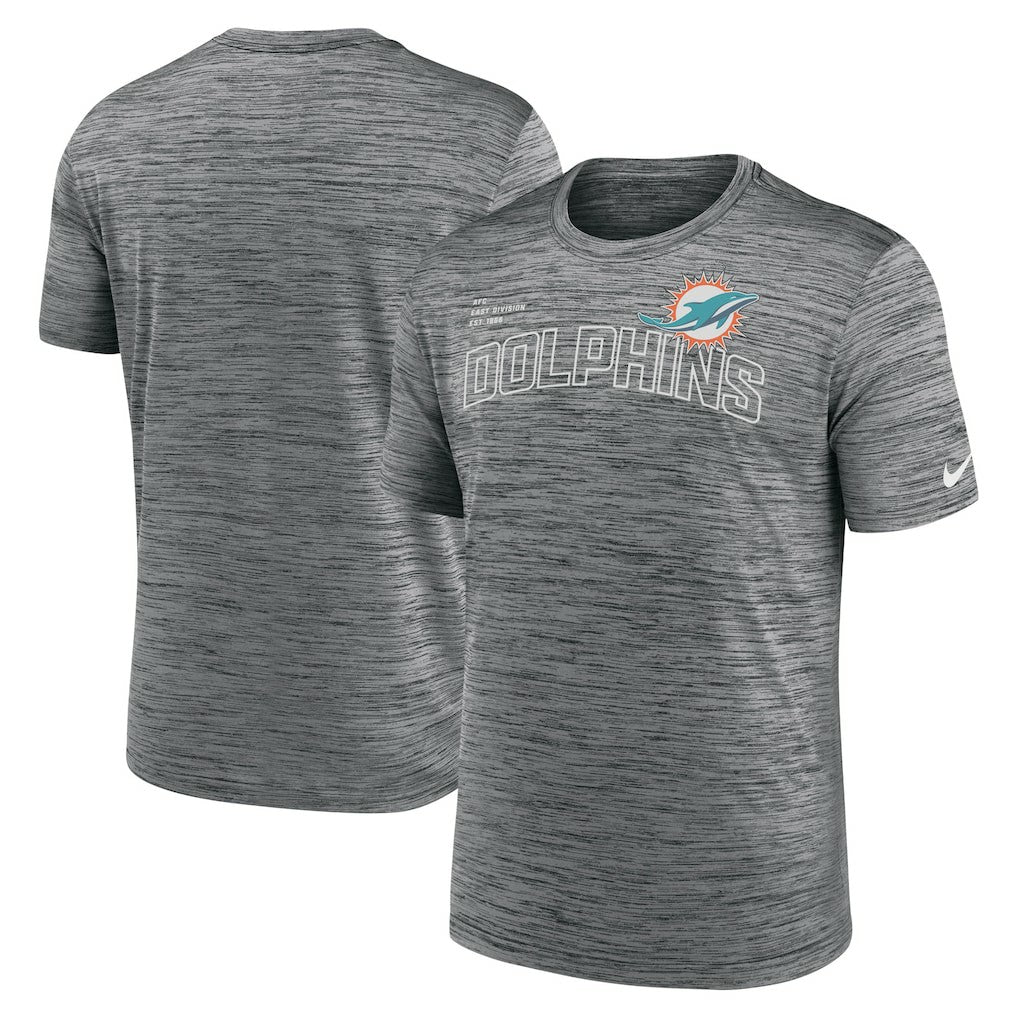 Miami Dolphins Velocity Arch Performance T-Shirt Anthracite | Nike for Sale