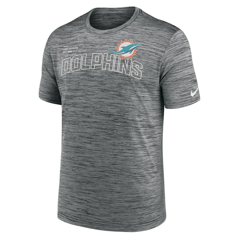Miami Dolphins Velocity Arch Performance T-Shirt Anthracite | Nike for Sale