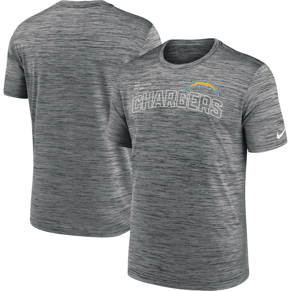 Los Angeles Chargers Velocity Arch Performance T-Shirt Anthracite | Nike for Sale