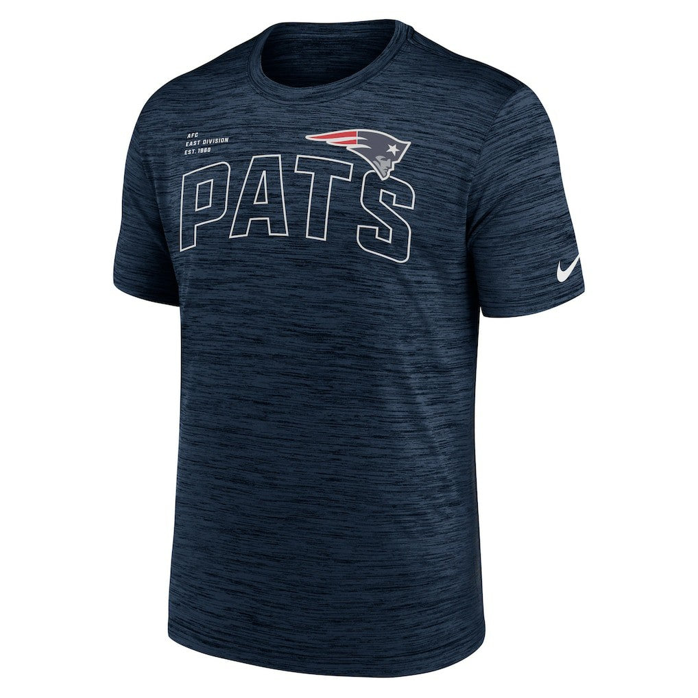 New England Patriots Velocity Arch Performance T-Shirt Navy | Nike for Sale