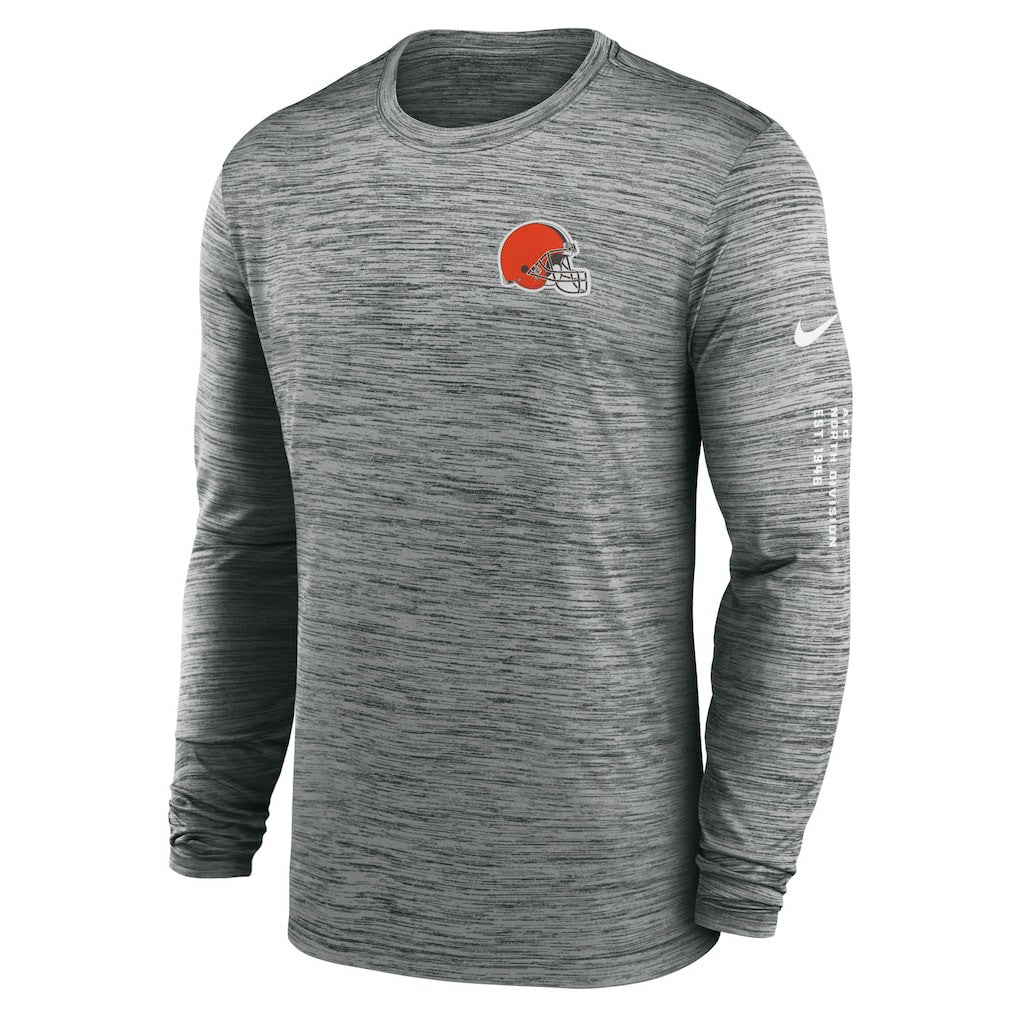 Cleveland Browns Velocity Long Sleeve T-Shirt Anthracite | Nike for Sale