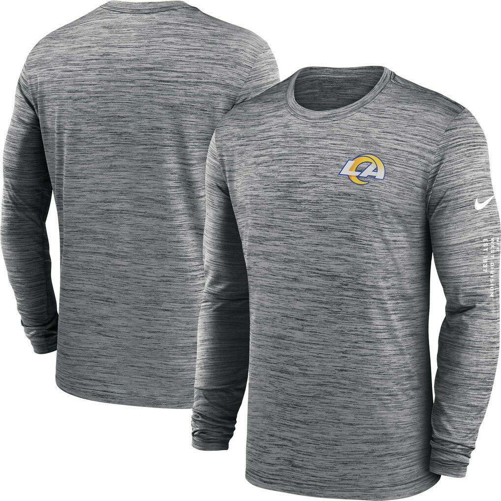 Los Angeles Rams Velocity Long Sleeve T-Shirt Anthracite | Nike for Sale