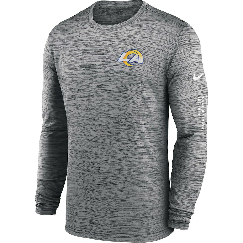 Los Angeles Rams Velocity Long Sleeve T-Shirt Anthracite | Nike for Sale