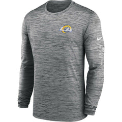 Los Angeles Rams Velocity Long Sleeve T-Shirt Anthracite | Nike for Sale