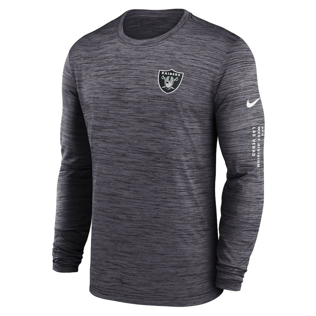 Las Vegas Raiders Velocity Long Sleeve T-Shirt Black | Nike for Sale