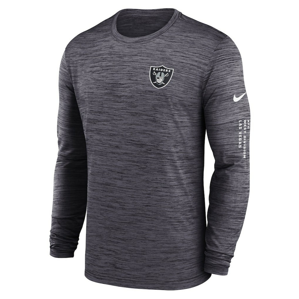 Las Vegas Raiders Velocity Long Sleeve T-Shirt Black | Nike for Sale