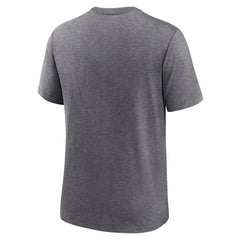 Las Vegas Raiders Helmet Tri-Blend T-Shirt Heather Charcoal | Nike for Sale