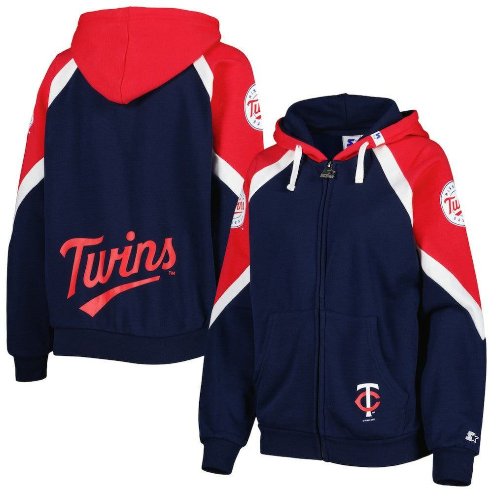 Minnesota Twins Starter Women's Hail Mary Full-Zip Hoodie - MLB