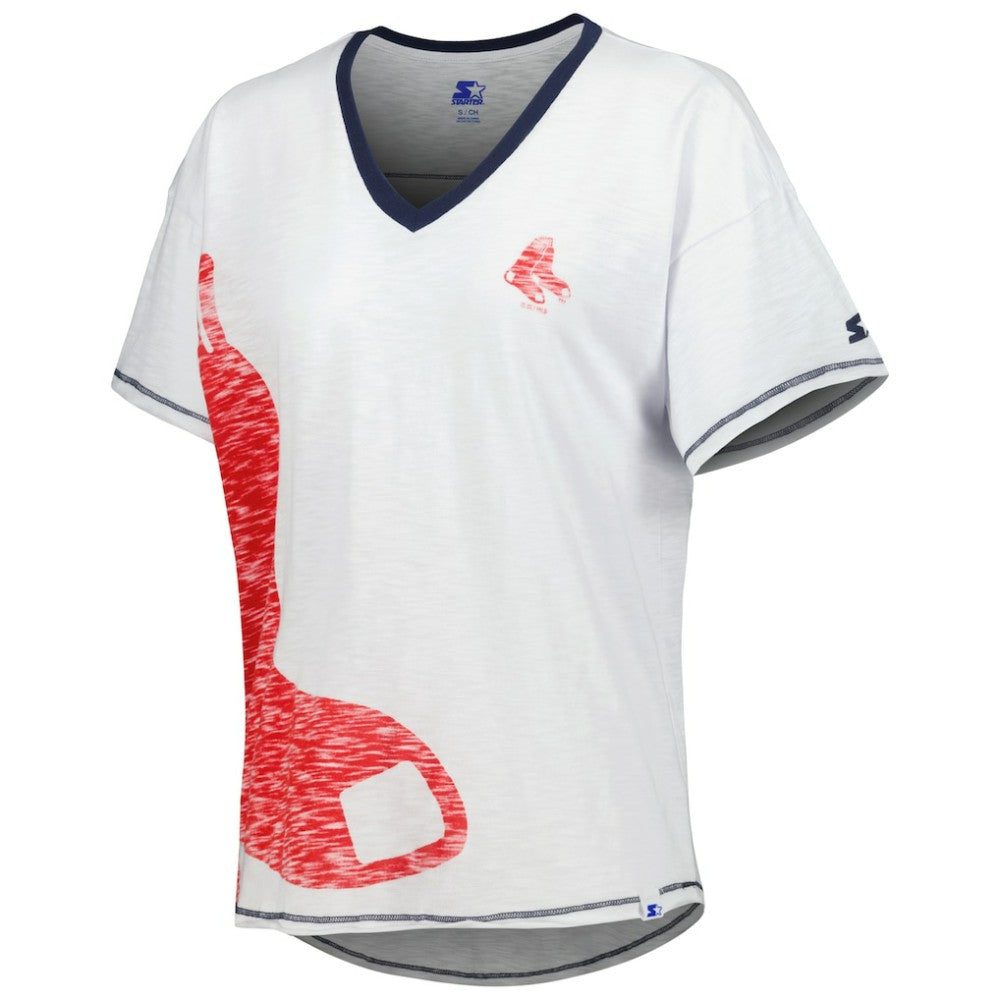 Boston Red Sox Starter Women's Perfect Game V-Neck T-Shirt - MLB