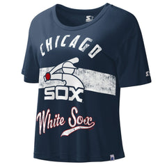 Chicago White Sox Starter Cooperstown Collection Women's Record Setter Crop Top - MLB