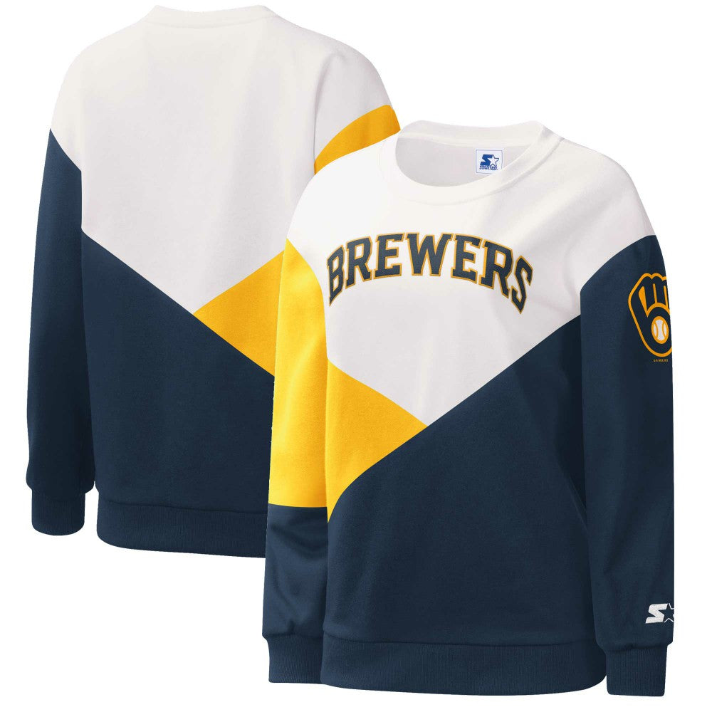 Milwaukee Brewers Starter Women's Shutout Pullover Sweatshirt - MLB