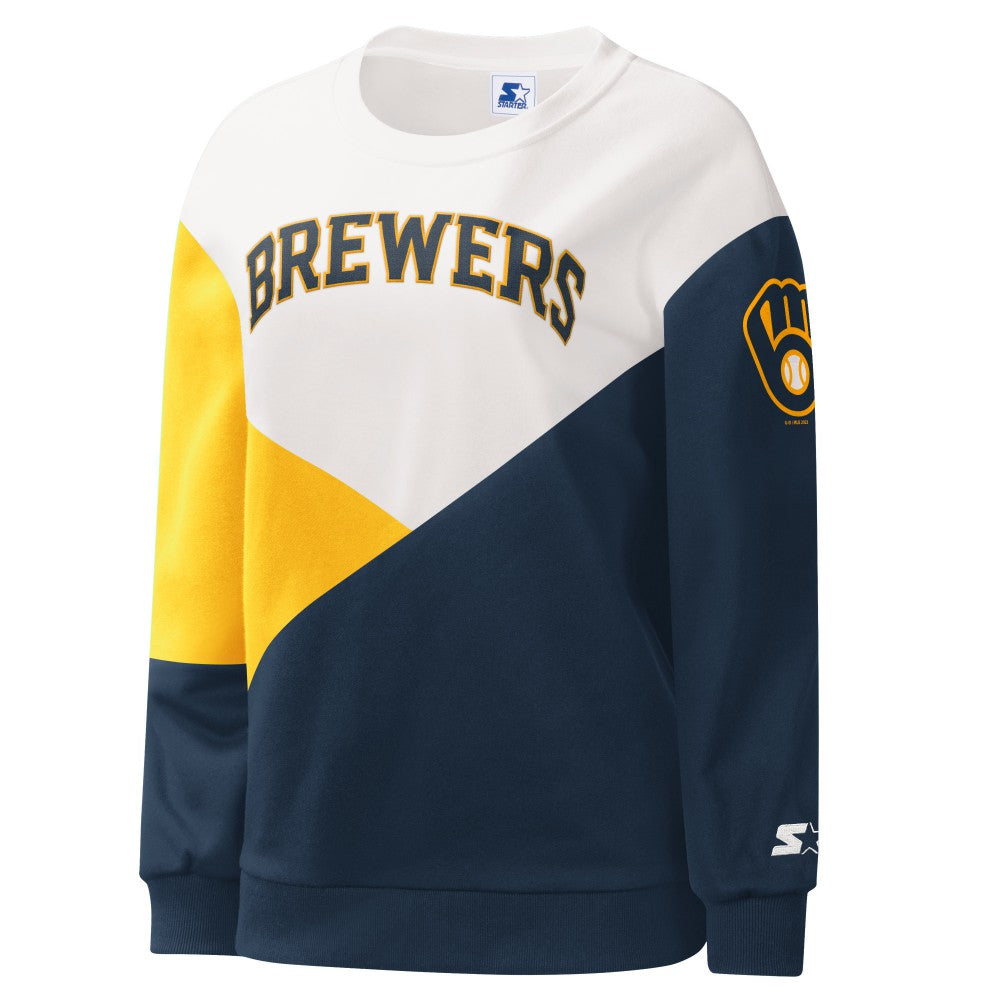 Milwaukee Brewers Starter Women's Shutout Pullover Sweatshirt - MLB
