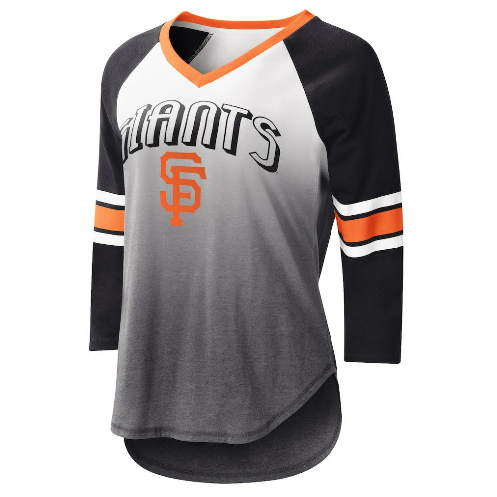 San Francisco Giants G-III 4Her by Carl Banks Women's Lead-Off Raglan 3/4-Sleeve V-Neck T-Shirt - MLB